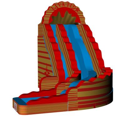 China Outdoor Entertainment Commercial grade inflatable cruvy water slides for sale for sale