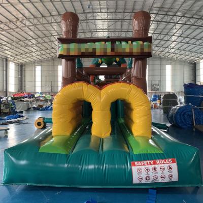 China Outdoor Entertainment New Dinosaur obstacle course inflatable for sale