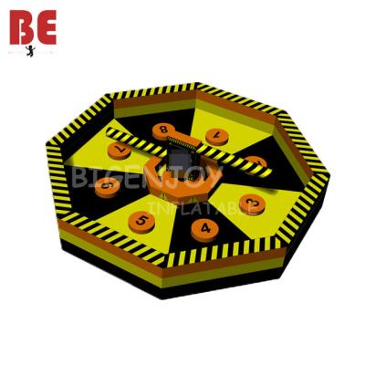 China PVC Wipeout eliminator inflatable mechanical ride toxic meltdown for 8 player for sale