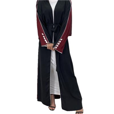 China High Quality Polyester Long Sleeves In Multicolor Selection With Button Turake Abaya Women Dress Muslim Clothing for sale