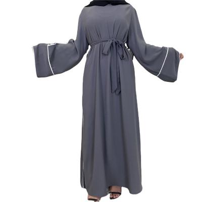 China Nida New Season Indonesia Khaftan Black Clothing Solid Color Dubai Abaya Muslim Islamic Dress For Women for sale