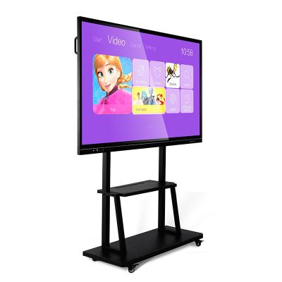 China Bookshelf 85 Inch 4k UHD Flat Screen TV All In One Smart Touch Doubleside Magnetic Whiteboard For Teaching Meeting for sale