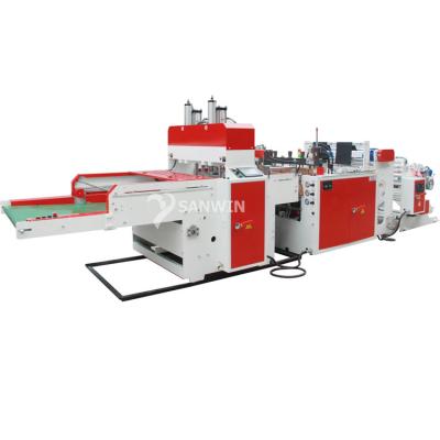 China Factory Fully Automatic High Speed ​​HDPE LDPE PLA PP T-shirt Plastic Bag Making Machine for sale