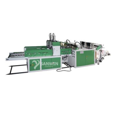 China High Speed ​​Biodegradable Biodegradable Degradable Factory Carrier PLA HDPE Plastic Food Square T-shirt Bottom Bag Making Machine Machinery for sale