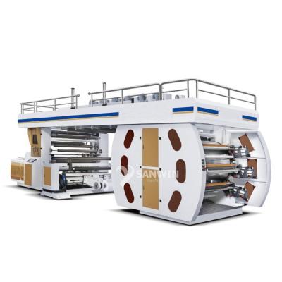 China Factory 4 color polythene pe plastic film bag printing machine ci flexo printing machine on plastic bags for sale