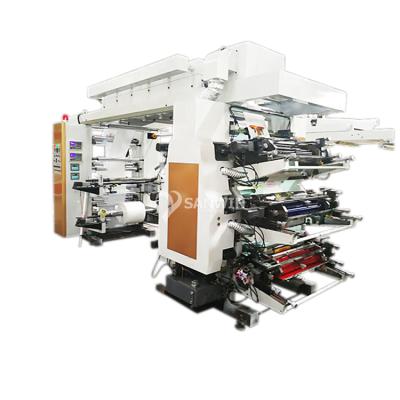 China Factory Stack Flexographic Printing Press For Supermarket Sachet / T Shirt / Plastic Shopping Bag for sale