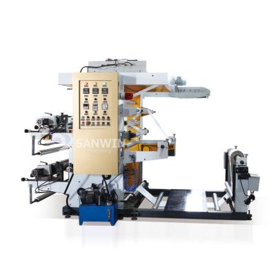 China High Quality 2 Color Factory Plastic Sheet Flexo Printers Paper Flexo Printing Machine for sale