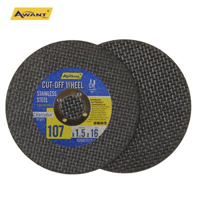 China Two Inch 107mm T41 2 Mesh Disc Wheel Cutting Disc Abrasive 4 Mesh Cutting Wheel Cut Out Wheel For Stainless Steel Metal Iron Awant Black for sale