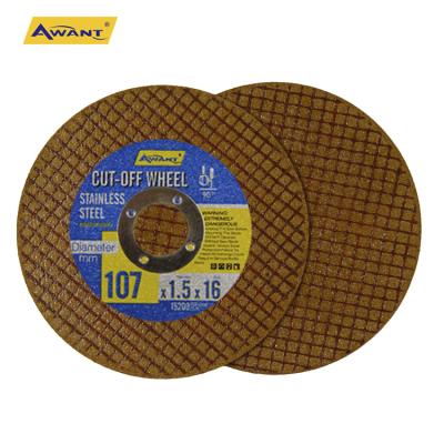 China Two Inch Aluminum 107mm T41 2 Mesh Disc 4 Mesh Cutting Disc Wheel Cutting Wheel Cut Out Wheel For Stainless Steel Metal Iron Awant Yellow for sale