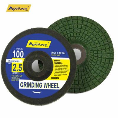 China Aluminum Grinding Wheel Discs 100mm 4 Inch Flexible Grinding Wheel With A For Cast Iron One Metal Stainless Steel Mesh Green T27 36 120 Awant for sale