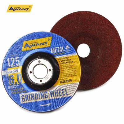 China Aluminum Resin Grinding Wheel 125mm 5 Inch Grinding Wheels For Metal One Mesh Red T27 Squeak 24 80 High Quality Awant for sale