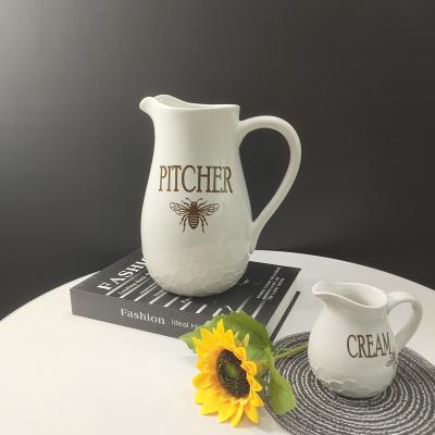 China Modern high-end modern creative home kitchen bee party pattern ceramic tableware viable wholesale china for sale