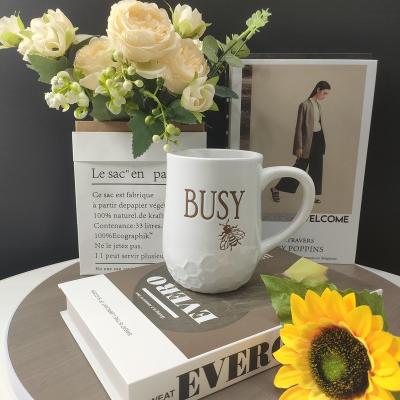 China New Mug Sublimation Mug Ceramic Luxury Gift Box Creative Handmade Pure White Viable Set Large Capacity Ceramic Coffee Mug for sale