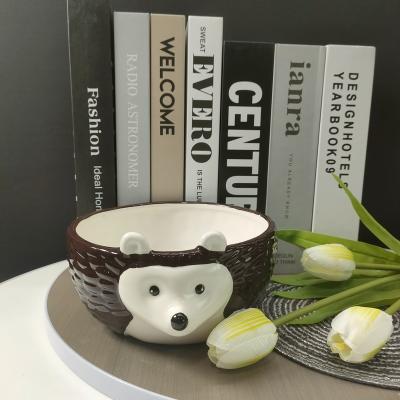 China Home Decor Factory Customized Restaurant Home Hotel Kitchen Fruit Salad Design Ceramic Decoration Bowl for sale