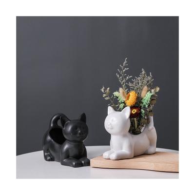 China Nordic personalized porcelain can be crisp and delicate after-sales worry-free flower pot customized cat for sale