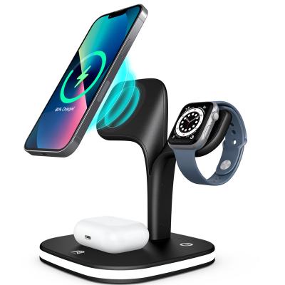 China Smart Watch Stand Wireless Charging Wireless Charger Qi-certified 18/15/7.5/5W Compatible For iPhone 12/12 pro 11/11Pro/11Pro Max/XR/XS for sale