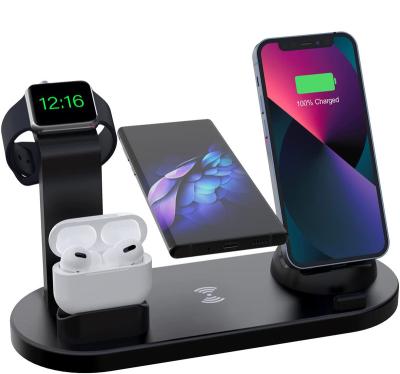 China Smart Watch 4 in 1 Wireless Charging Station Dock for Apple Watch, AirPods, iPhone 13/13Pro/Mini/12/12 Series Wireless Charger Stand for sale