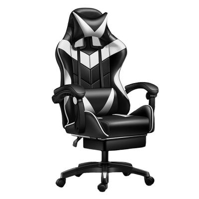 China Home Office Adjustable Chair Nylon Leather Computer (Height) Gamer Racing Gaming Chair With Footstool for sale