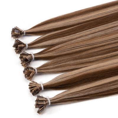 China Soft Stock Pre Bonded Cuticle Aligned Remy Hair Flat Tip Hair Extensions For Woman for sale