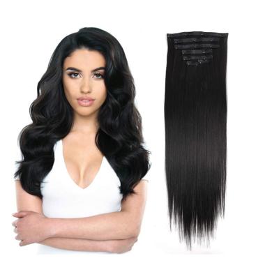 China Hot Sales Factory Custom Soft Clip In Hair Extension Wig Flat Weft Display 100% Made In China for sale