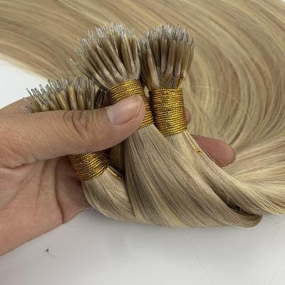 China Factory Direct Sale Thick Smooth Soft Ring Human Hair Extensions Virgin/Remy Hair Nano Hair Extensions Nano Silky Smooth for sale