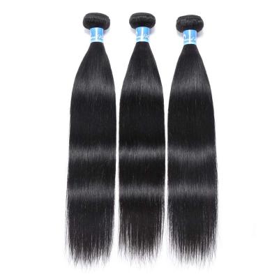 China Hot Selling 40inch Soft Thick Soft Natural Remy Hair Human Hair Weaving Stock Natural Color With Closure for sale