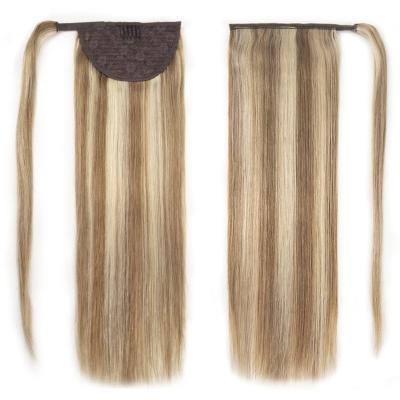 China Factory 100% Remy Hair Straight /Curly Hair Ponytail Hair Human Raw Extensions Cuticle Aligned Tangle Free In Stock for sale