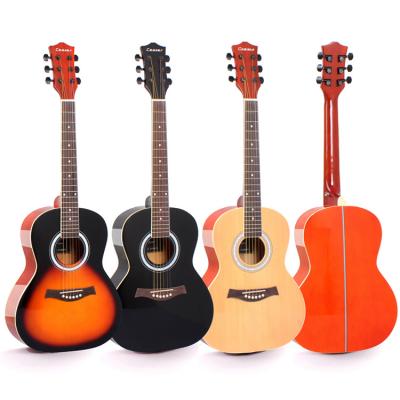 China Wholesale 36 Inch Mini Cheap Spruce Top Beginner Basswood Acoustic Guitar for sale