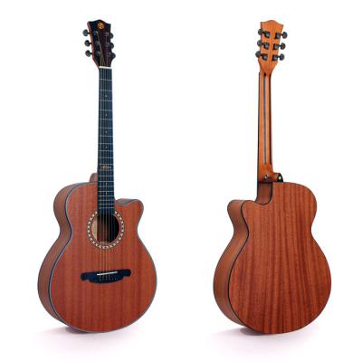 China Cheap Sapele Musical Instruments Acoustic Students All Sapele Guitar OEM For Beginner for sale