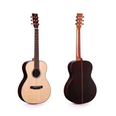 China 38 Inch Baby Guitar Soild Fir Rosewood Acoustic Rosewood Guitar For Kids OEM Guitar for sale