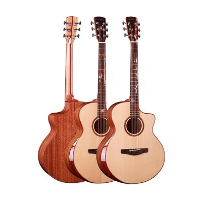 China New 41 Inch Flawless Solid All Solid Acoustic Guitar With Model, Guitar With Bag for sale