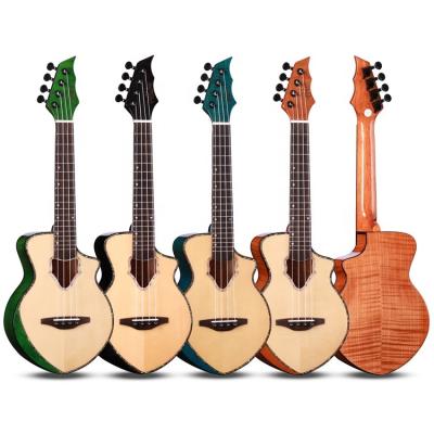 China Wholesale Manhogany 23 Inch Concert Superior Beautiful Solid Spruce Ukulele With Arm Rest for sale