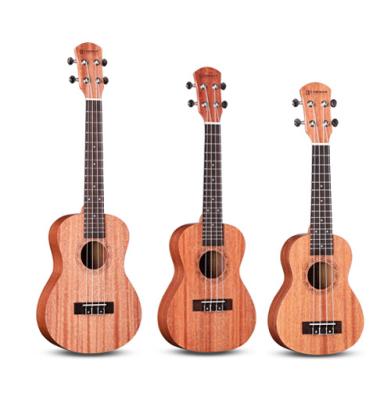 China Sapele OEM 23 Inch Cheap Wood String 23 Inch Concert Tenor Color Mahogany Ukulele for sale