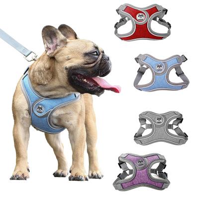 China Quick Release Soft Pet No Pull Adjustable Dog Harness Designer Harness Vest Dog Harness Custom Reversible Small Manufacturing for sale