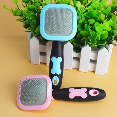 China Viable Automatic Hair Removal Cat Stainless Steel Dog Brush Needle Comb Pet Hair Remover Cleaning Brush for sale