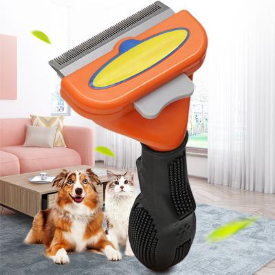 China Viable Massage Comb Tool Deshedding Slicker Molder Deshedding Tool Hair Removal Pet Grooming Comb Pet Grooming Cleaning Brush for sale