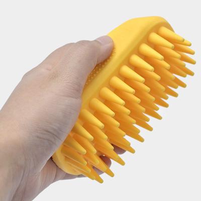 China Dog Bath Viable Shampoo Brush Soft Silicone Pet Brushes For Dogs Soap And Shampoo Dispenser For Grooming Dog Daily Wash Brush for sale