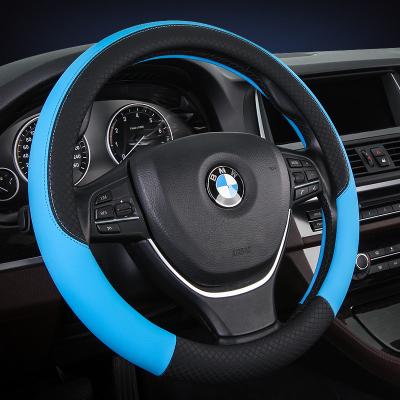 China All Weather Durable PVC Leather Car Steering Cover 36-38cm for sale