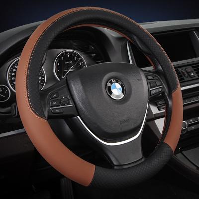 China Durable Universal Leatherette Car Wheel Covers Four Seasons Steering Stitching Design for sale