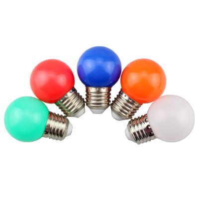 China HOME 0.5W 1W G45 E27 B22 E14 RGB led bulb for holiday home decoration, LED-COLOR for sale