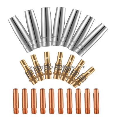 China 24pcs 15AK Nozzles Welder Consumable Welding Tool Accessory Nozzle Holders MIG Contact Tips For 15AK 15AK Blowtorch Torch Consumables for sale