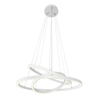 China Quality Raw Material ECOJAS Modern Indoor Decorative Circle Control Circle Chandelier LED Smart Pendant Light Ring for sale