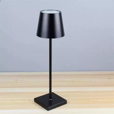 China Modern Hot Selling ECOJAS Series Bar Table Lamp Wireless Mini Three Touch Lighting Wireless USB Rechargeable Hotel Lamp for sale