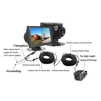 China Waterproof 7 inch Car Dvr with 2 channel speaker for Bus/Tractors/Truck Trailers rush cam car dvr camera for sale