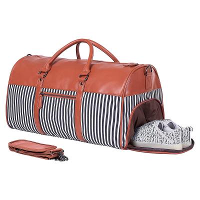 China Fashion Factory Direct Can be Customized Weekender Bag with Shoe Compartment Canvas  Travel Duffle Bag  for Women Overnight Bag for sale