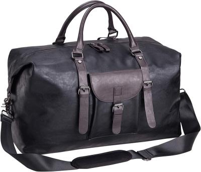 China Fashion OEM Oversized Leather Travel Duffel Bag, Weekender Overnight Waterproof Leather Large Carry On Travel Tote Duffel Bag for sale