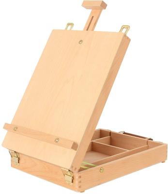 China School Office Stationery Supplies Easel Sketchbox Paint Storage Box Adjust Wooden Tabletop Easel Drawing and Sketching Student for sale