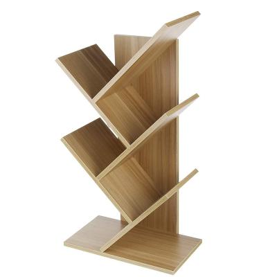 China Sustainable Bamboo Book Shelves Home Organization and Storage Room Organizer Items Single Frame Bookrack Brief Books Rack Rack for sale