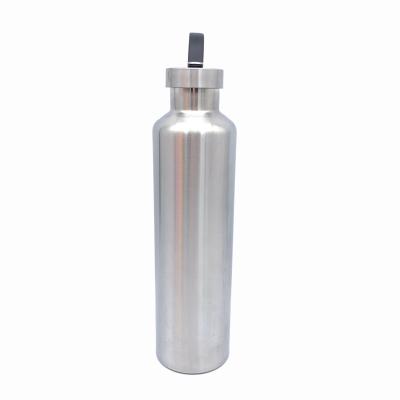 China Sustainable Water Bottles Sport With Cover Insulation Stainless Steel Bamboo Custom Sports Bottles for sale