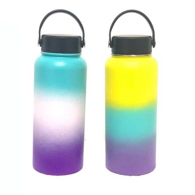 China Durable Sports Kettle Large Outdoor Mouth Double Vacuum Insulated Stainless Steel Outdoor Sports Kettle Insulation Cup for sale